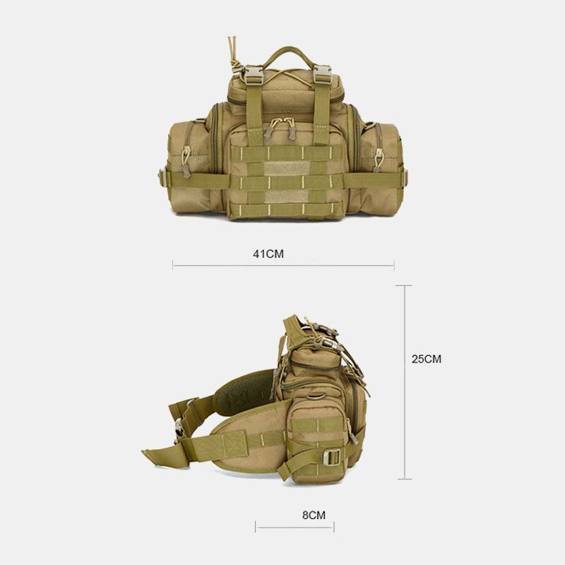 Unisexe Nylon Tactique Camouflage En Plein Air Équitation Multi-portage Outillage Sac Bandoulière Sac Taille Sac