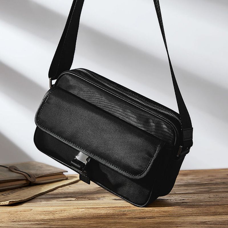 Unisexe Oxfords Tissu Casual Grande Capacité Messenger Sac Durable Sangle Réglable Sac À Bandoulière