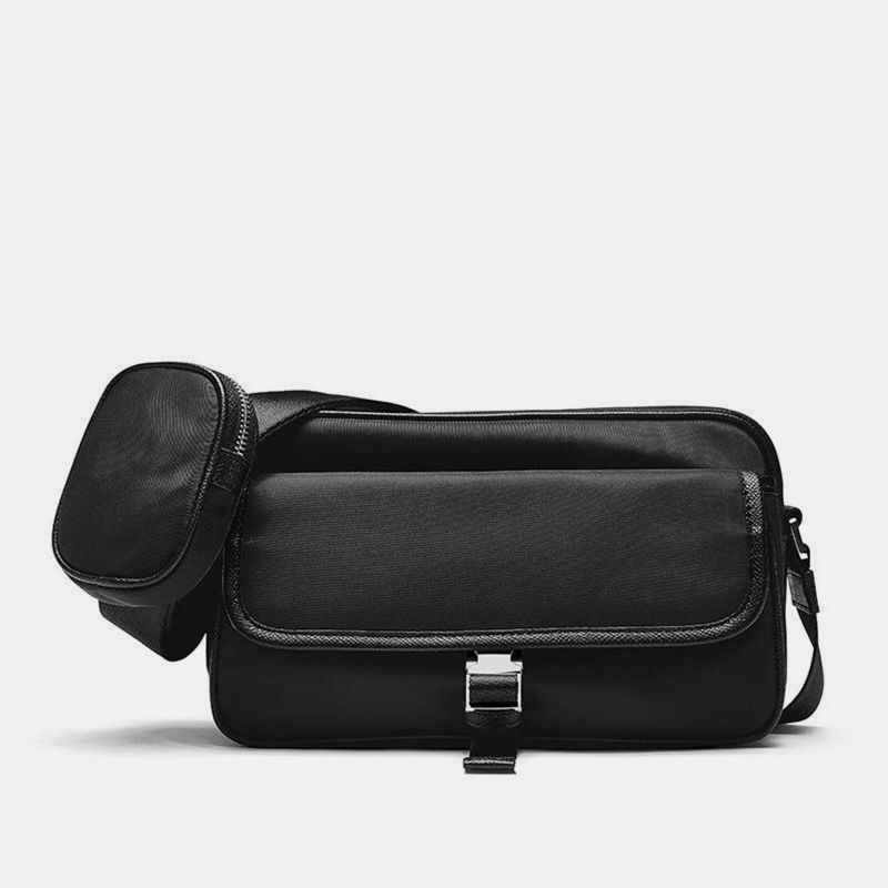 Unisexe Oxfords Tissu Casual Grande Capacité Messenger Sac Durable Sangle Réglable Sac À Bandoulière