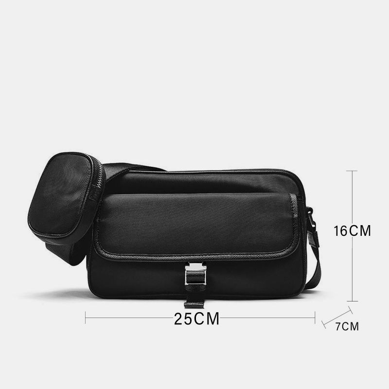 Unisexe Oxfords Tissu Casual Grande Capacité Messenger Sac Durable Sangle Réglable Sac À Bandoulière