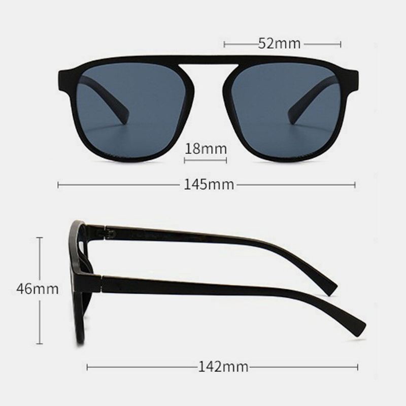 Unisexe Pc Full Square Frame Ac Lens Protection Uv Outdoor Fashion Lunettes De Soleil