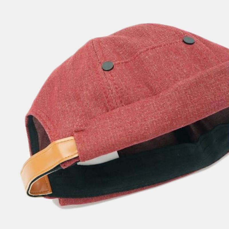 Unisexe Personnalité Brimless Chapeaux Solide Couleur Lettre Broderie Propriétaire Chapeau Melon Chapeau Hip Hop Chapeau