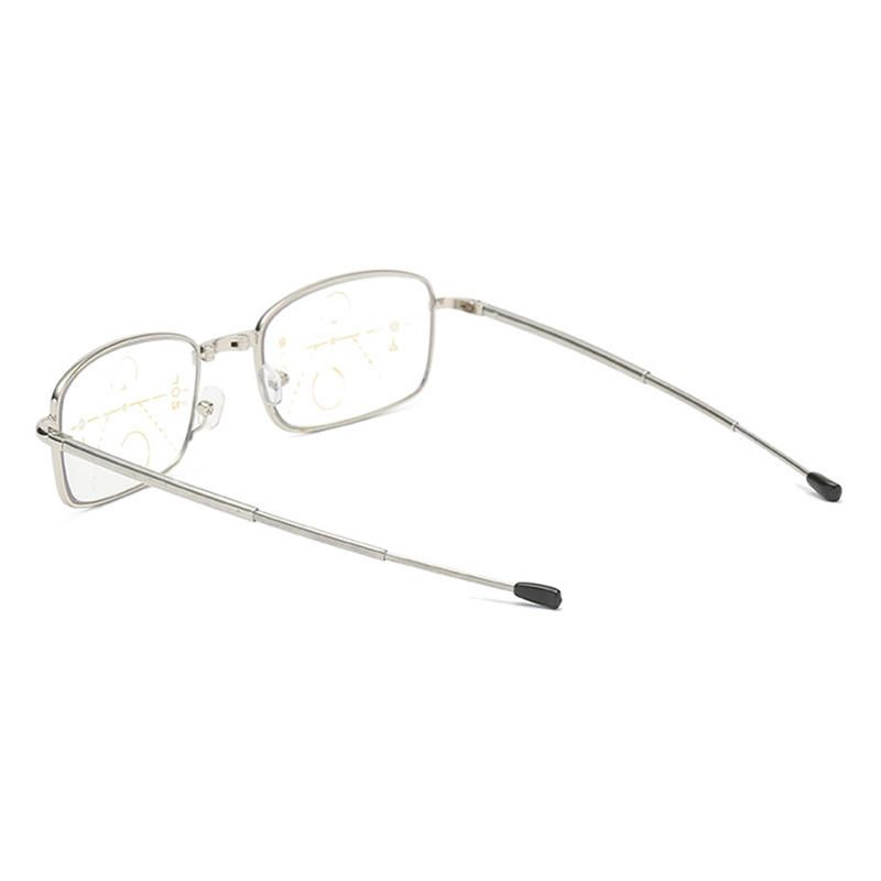 Unisexe Pliable Décoloré Anti-lumière Bleue Multi-focus Anti-fatigue Flexible Carré Lunettes De Lecture