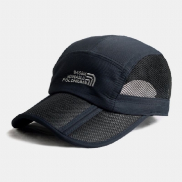 Unisexe Pliable À Séchage Rapide Mesh Chapeau Pare-soleil Respirant Snapback Baseball Chapeau Pour Les Sports De Plein Air D'été