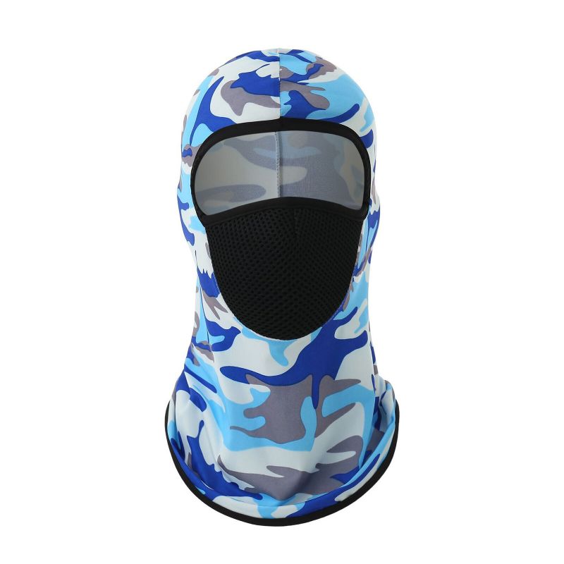 Unisexe Polyester Camouflage Casual Extérieur Équitation Respirant Coupe-vent Parasol Cou Bouclier Maille Masque Visage Bonnet Chapeaux