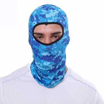 Unisexe Polyester Camouflage Casual Extérieur Équitation Respirant Coupe-vent Parasol Cou Bouclier Visage Masque Bonnet Chapeaux