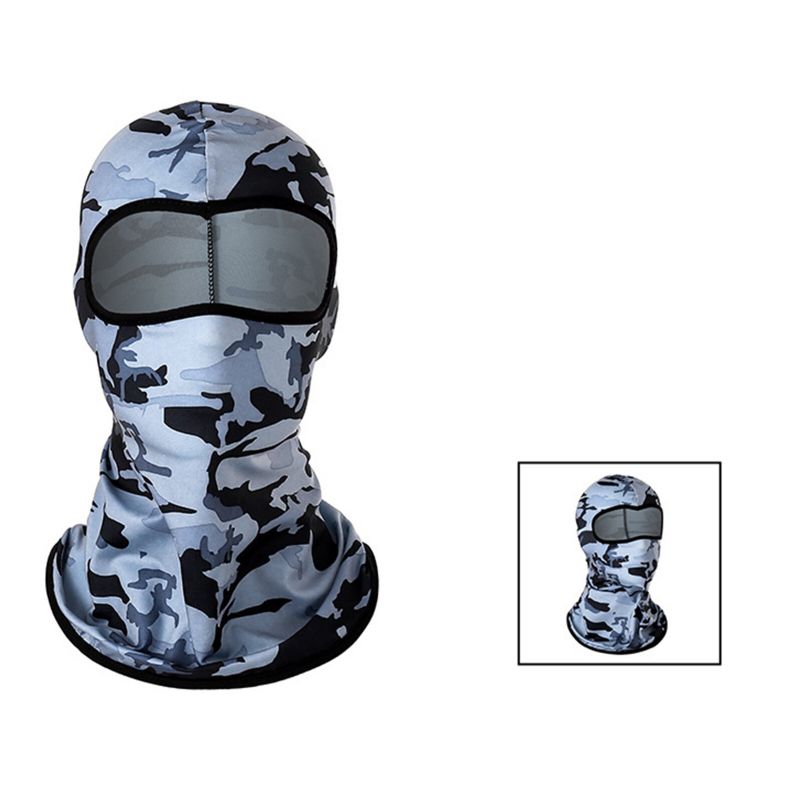 Unisexe Polyester Camouflage Casual Extérieur Équitation Respirant Coupe-vent Parasol Cou Bouclier Visage Masque Bonnet Chapeaux