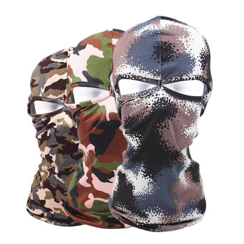 Unisexe Polyester Camouflage Casual Outdoor Riding Windproof Sunshade Neck Shield Face Mask Beanie Hats