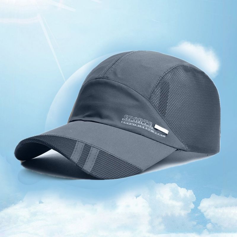 Unisexe Polyester Casual Outdoor Alpinisme Respirant Réglable À Séchage Rapide Parasol Baseball Chapeaux