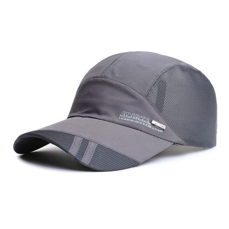 Unisexe Polyester Casual Outdoor Alpinisme Respirant Réglable À Séchage Rapide Parasol Baseball Chapeaux