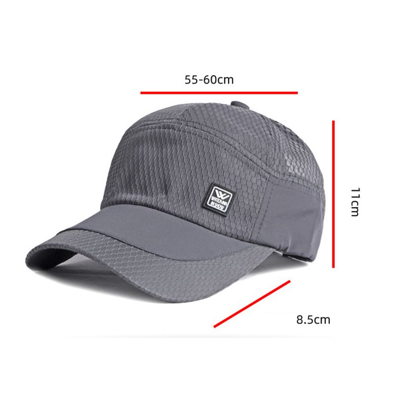 Unisexe Polyester Casual Outdoor Pêche Respirant Réglable À Séchage Rapide Parasol Baseball Chapeaux