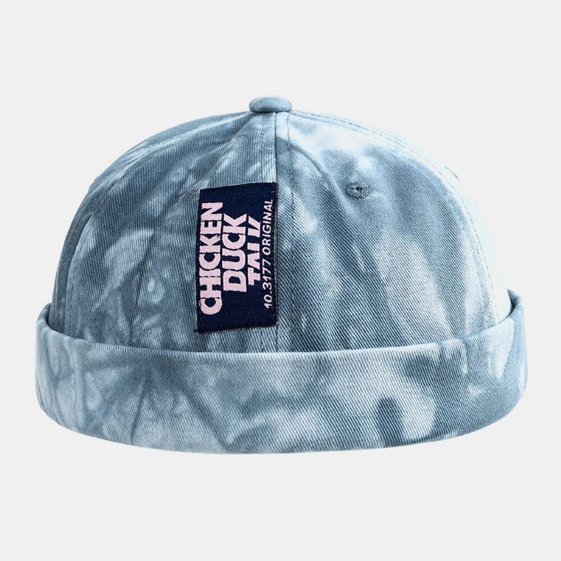 Unisexe Tie-dye Coton Mode Pare-soleil Sans Bord Bonnet Propriétaire Casquette Tête De Mort