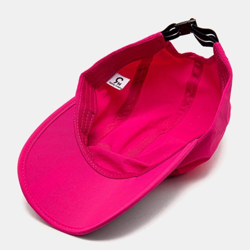 Unisexe Tissu À Séchage Rapide Couleur Unie Décontracté Pliable Réglable Respirant Extérieur Parasol Chapeaux De Baseball