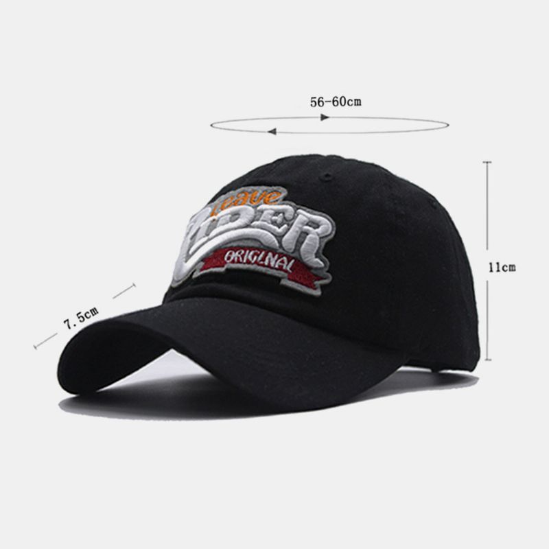 Unisexe Tout-match Lettre Broderie Chapeau De Soleil Coton Patch Crème Solaire Casquette De Baseball