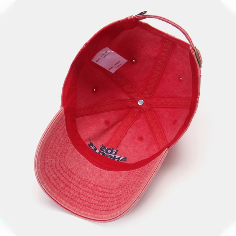 Unisexe En Trois Dimensions Lettre Broderie Lavé Casquette De Baseball Plein Air Décontracté Parasol Chapeau