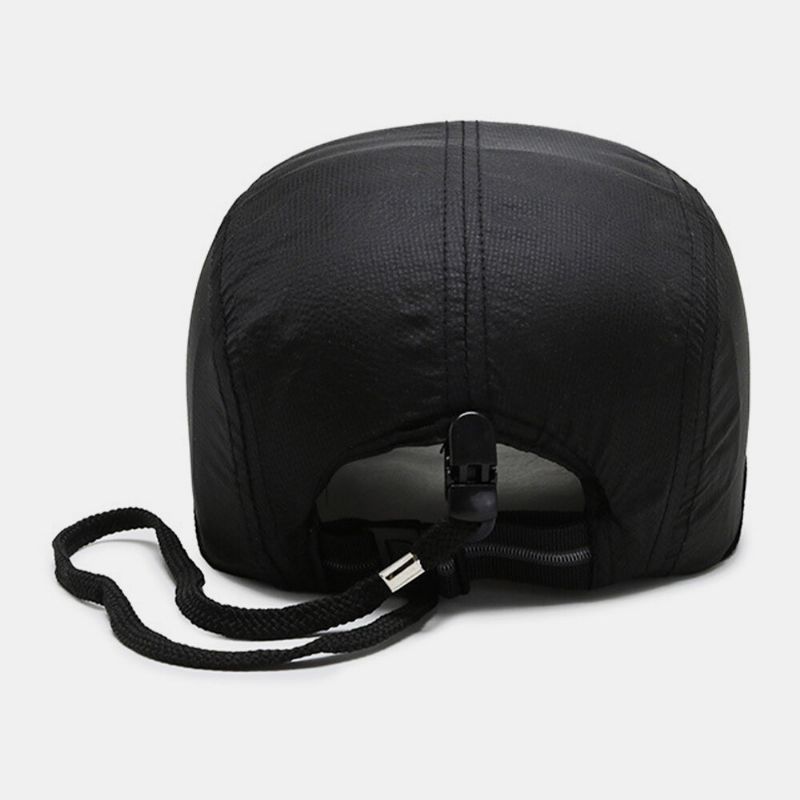 Unisexe Ultra-mince Séchage Rapide Casquette De Randonnée Pliante Pare-soleil Voyage Protection Solaire Pliant Filet Baseball Chapeau