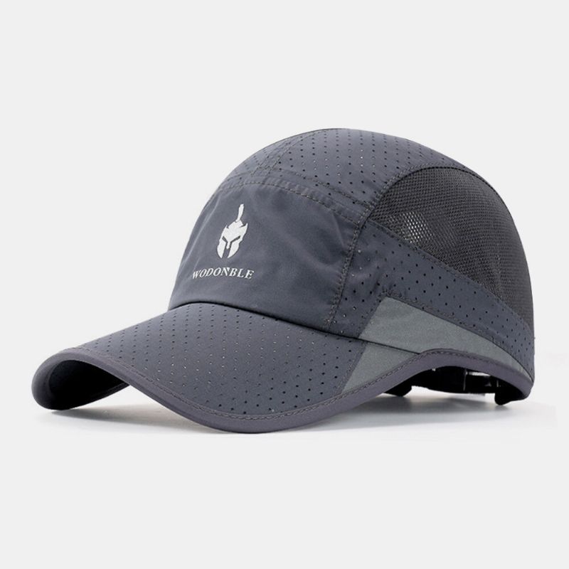 Unisexe Ultra-mince Séchage Rapide Maille Chapeau Respirant Pliable Sports De Plein Air Visières Baseball Chapeau Chapeau De Soleil