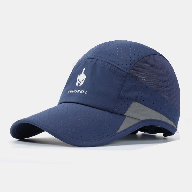 Unisexe Ultra-mince Séchage Rapide Maille Chapeau Respirant Pliable Sports De Plein Air Visières Baseball Chapeau Chapeau De Soleil