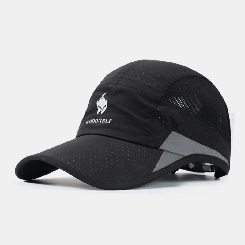 Unisexe Ultra-mince Séchage Rapide Maille Chapeau Respirant Pliable Sports De Plein Air Visières Baseball Chapeau Chapeau De Soleil