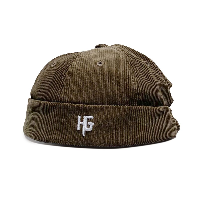 Unisexe En Velours Côtelé Brodé H G Patten Casual Brimless Beanie Landlord Hat Skull Cap