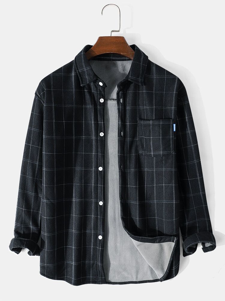 Veste De Chemise Chaude À Manches Longues Pour Hommes