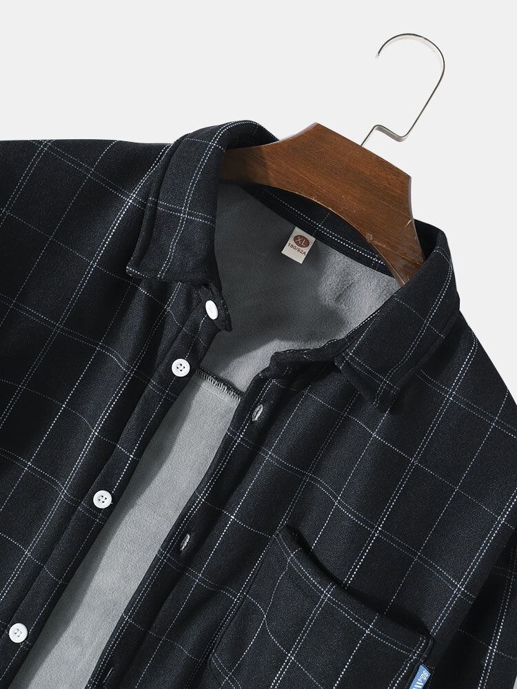 Veste De Chemise Chaude À Manches Longues Pour Hommes