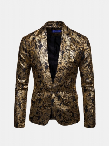 Veste De Costume Blazer Imprimé Homme