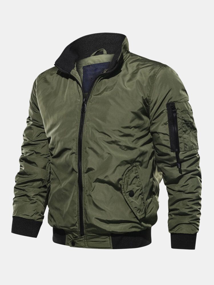 Veste Coupe-vent Coupe-vent Avec Poche Latérale Zippée Pour Homme