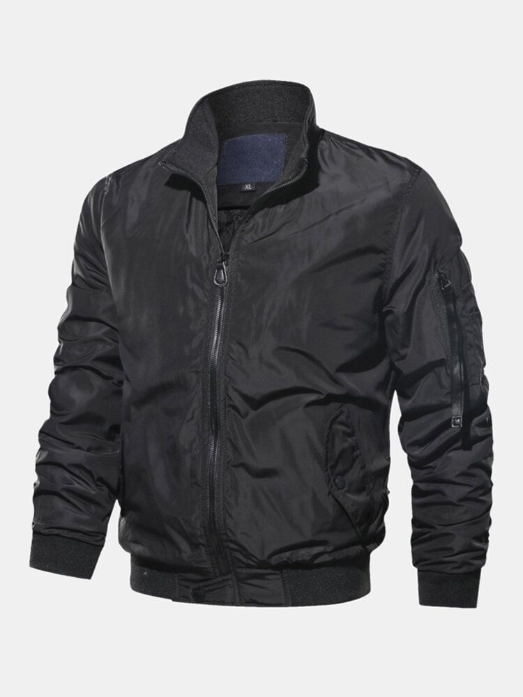 Veste Coupe-vent Coupe-vent Avec Poche Latérale Zippée Pour Homme