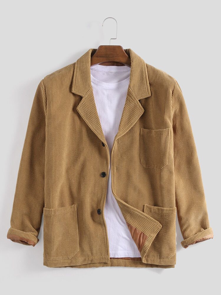 Veste Décontractée Vintage Multi-grandes Poches Pour Homme