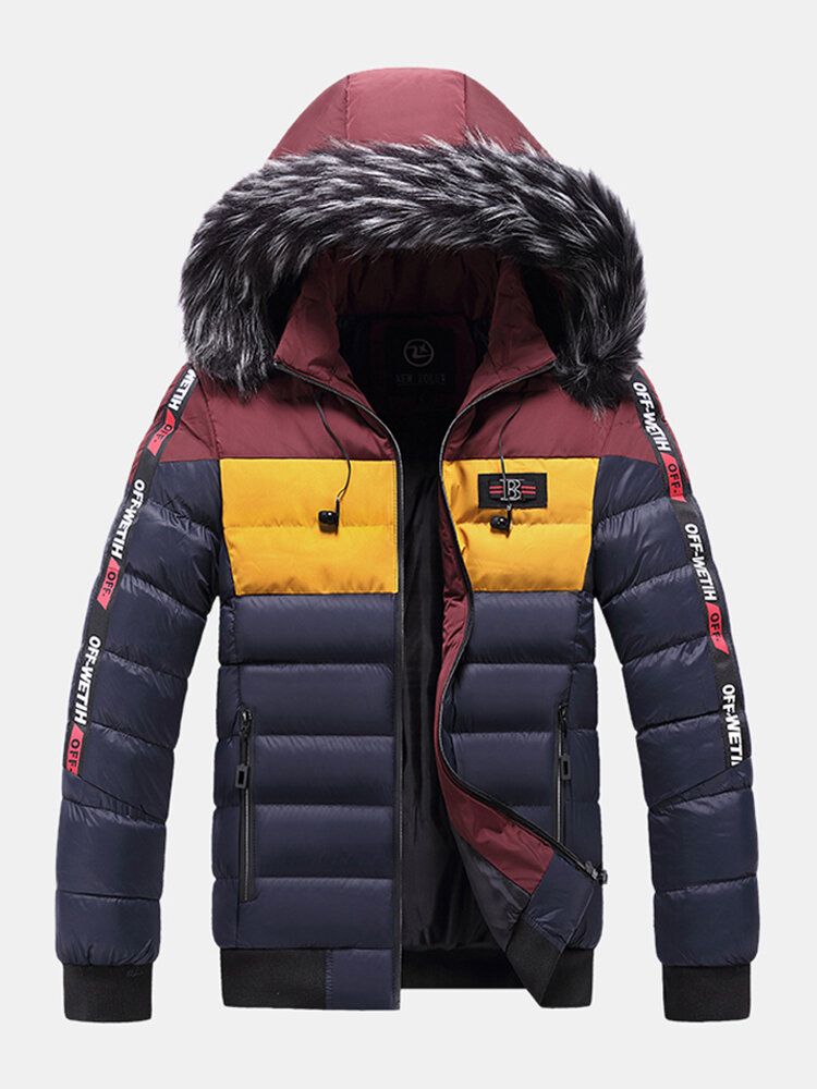 Veste En Duvet À Capuche Amovible Avec Poche Latérale Pour Homme