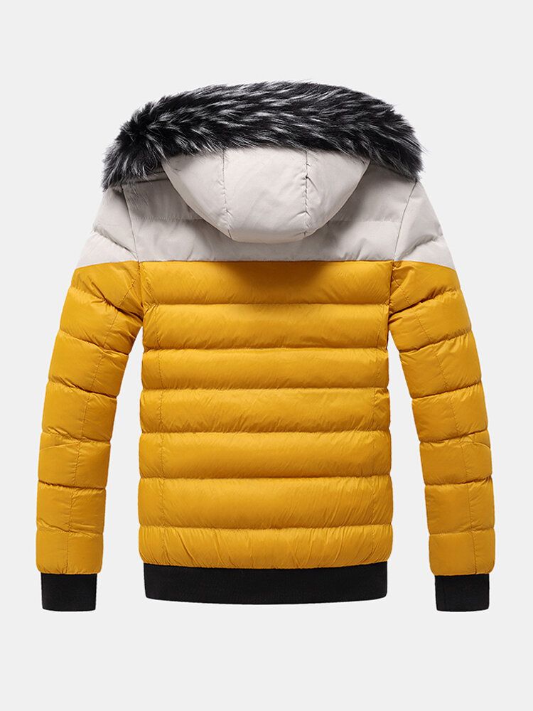 Veste En Duvet À Capuche Amovible Avec Poche Latérale Pour Homme