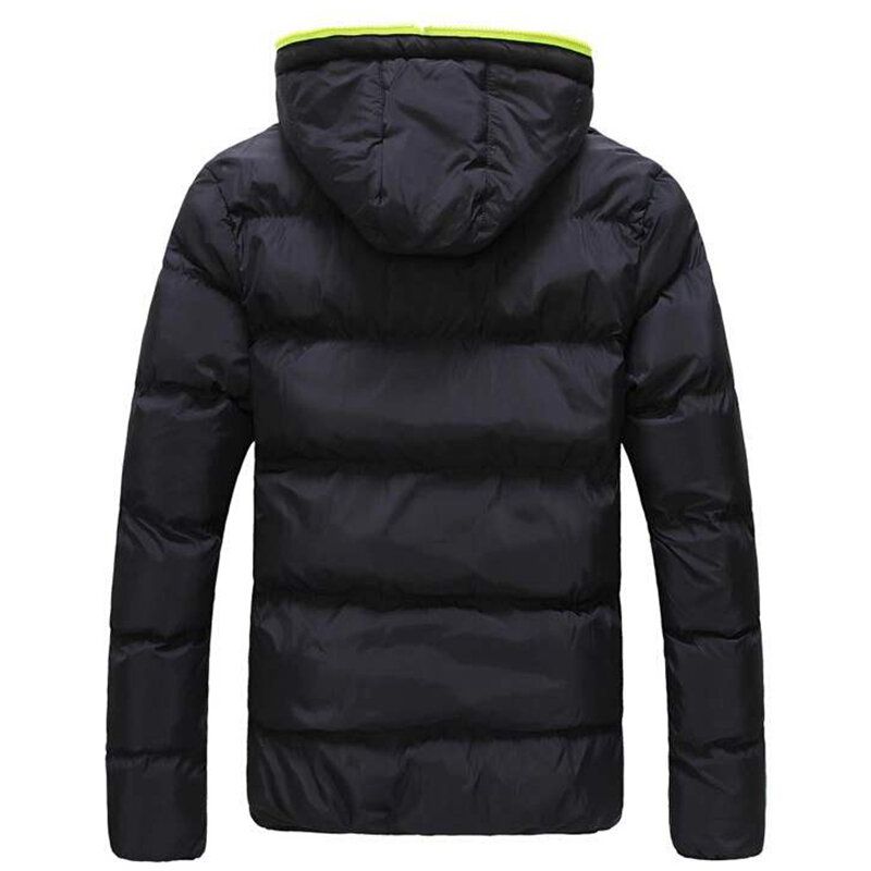 Veste Matelassée À Capuche Chaude Pour Homme Avec Contraste Thermique D'hiver