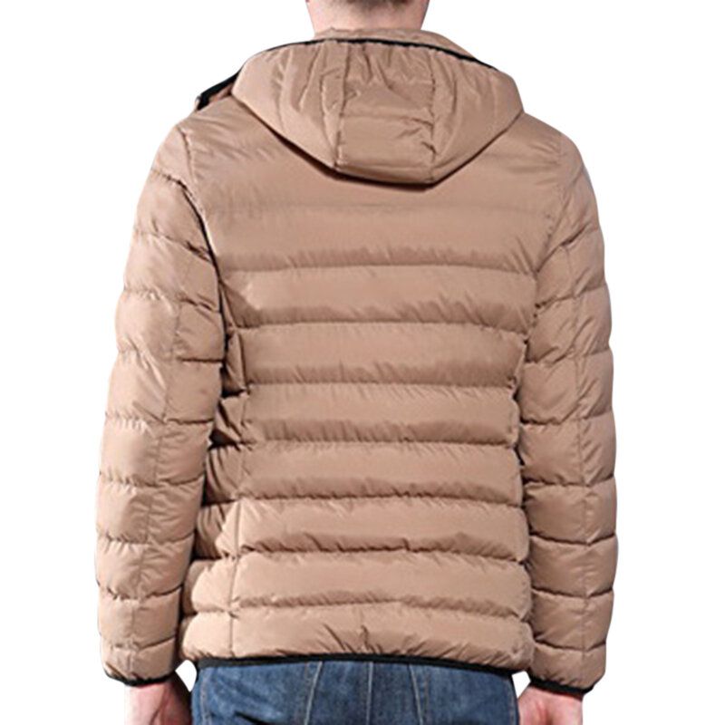 Veste Matelassée Chaude Et Coupe-vent À Capuche Pour Homme