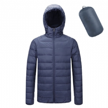 Veste Matelassée En Coton Pour Homme Avec Col Montant Et Manteau Léger À Capuche