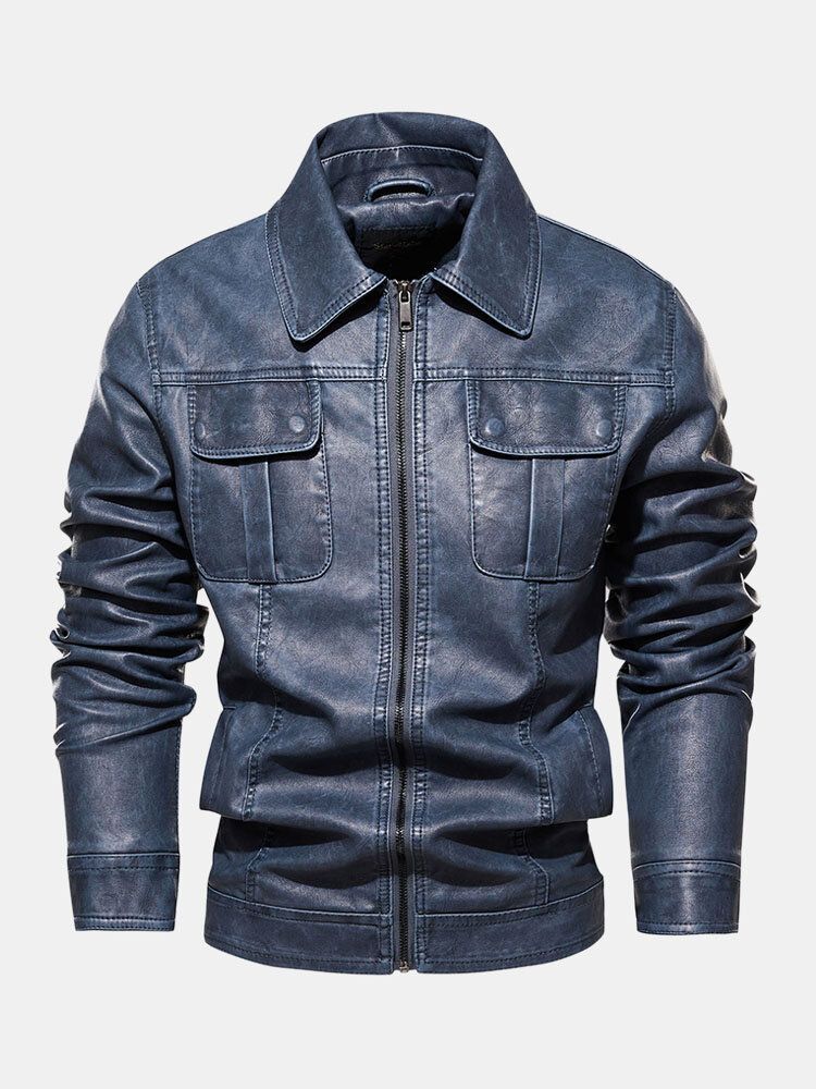 Vestes De Moto En Cuir Pu Pour Hommes