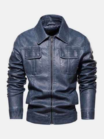 Vestes De Moto En Cuir Pu Pour Hommes