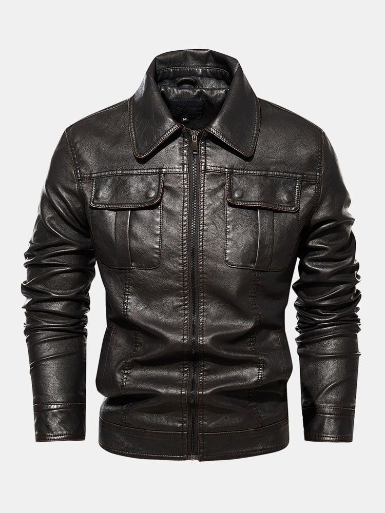 Vestes De Moto En Cuir Pu Pour Hommes