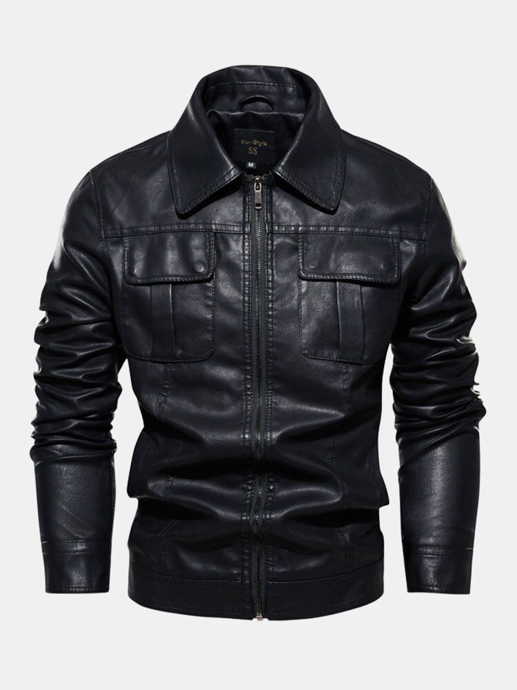 Vestes De Moto En Cuir Pu Pour Hommes