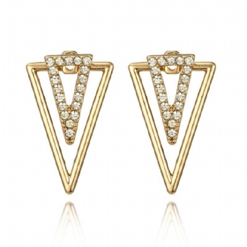 Vintage Triangle Boucle D'oreille Strass Hallow Boucles D'oreilles Avant Boucles D'oreilles Suspendues Pour Les Femmes