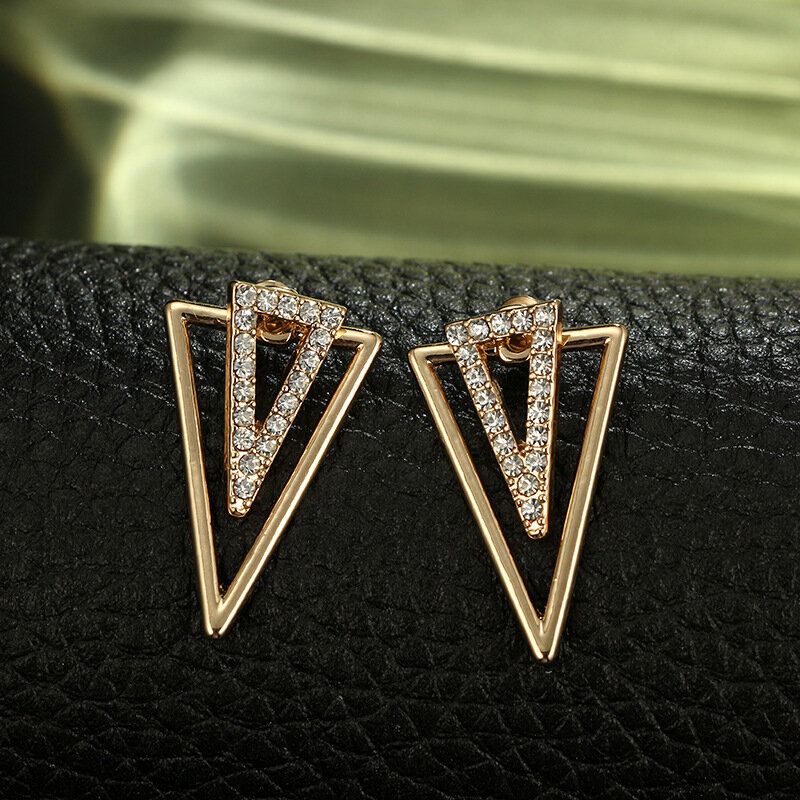 Vintage Triangle Boucle D'oreille Strass Hallow Boucles D'oreilles Avant Boucles D'oreilles Suspendues Pour Les Femmes