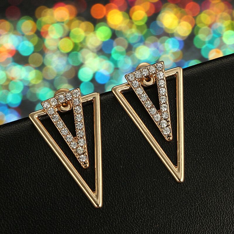 Vintage Triangle Boucle D'oreille Strass Hallow Boucles D'oreilles Avant Boucles D'oreilles Suspendues Pour Les Femmes