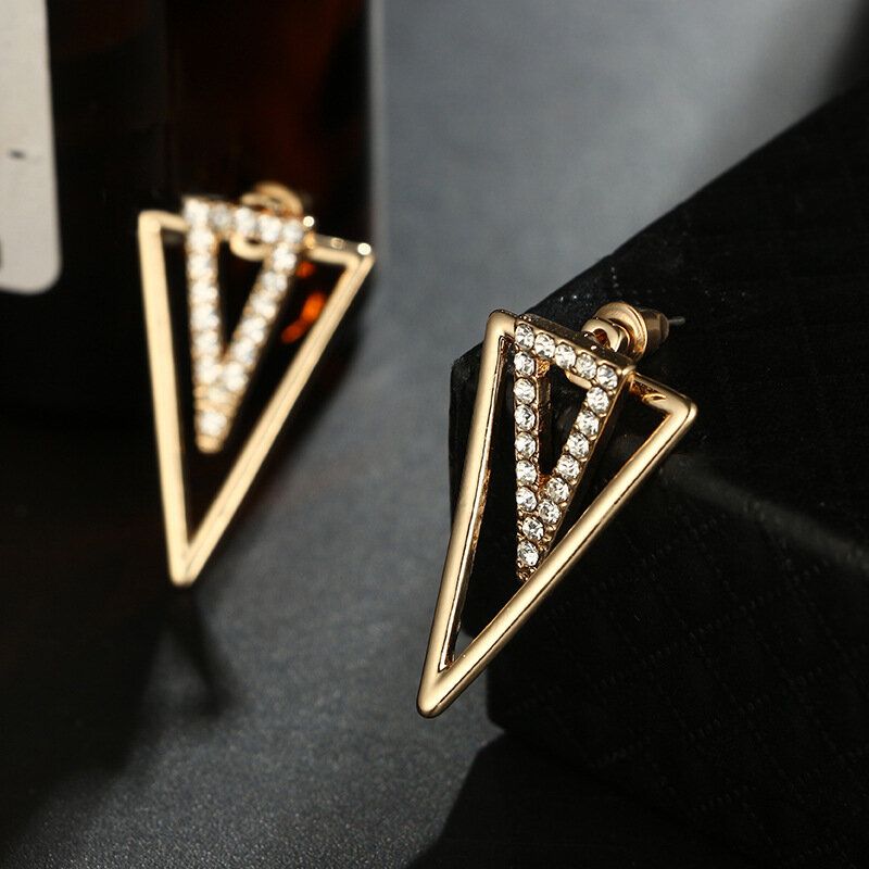 Vintage Triangle Boucle D'oreille Strass Hallow Boucles D'oreilles Avant Boucles D'oreilles Suspendues Pour Les Femmes