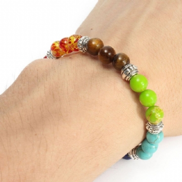 Yoga Chakra 7 Pierre Bouddhiste Prière Mara Améthyste Cristal Perle Bracelet